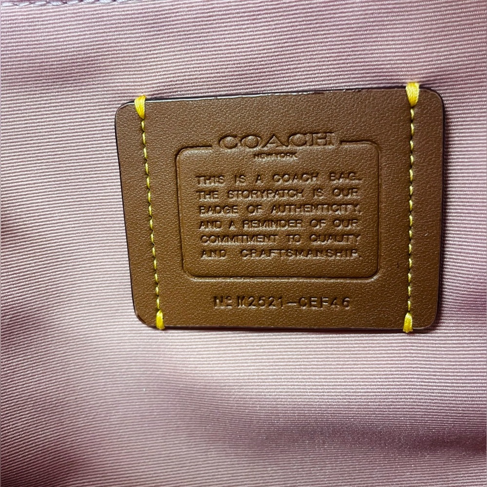 COACH Taylor Small Backpack In Signature Canvas With Charms CEF46 Powder Pink - Picture 6 of 9